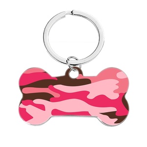 Ywganggu Roestvrij Staal Hond Bot Tags Sleutelhanger Uv Afdrukken Hond Id Tag Graveren Metalen Kay Ketting Aanpasbare Dog Tag - Product Image 6