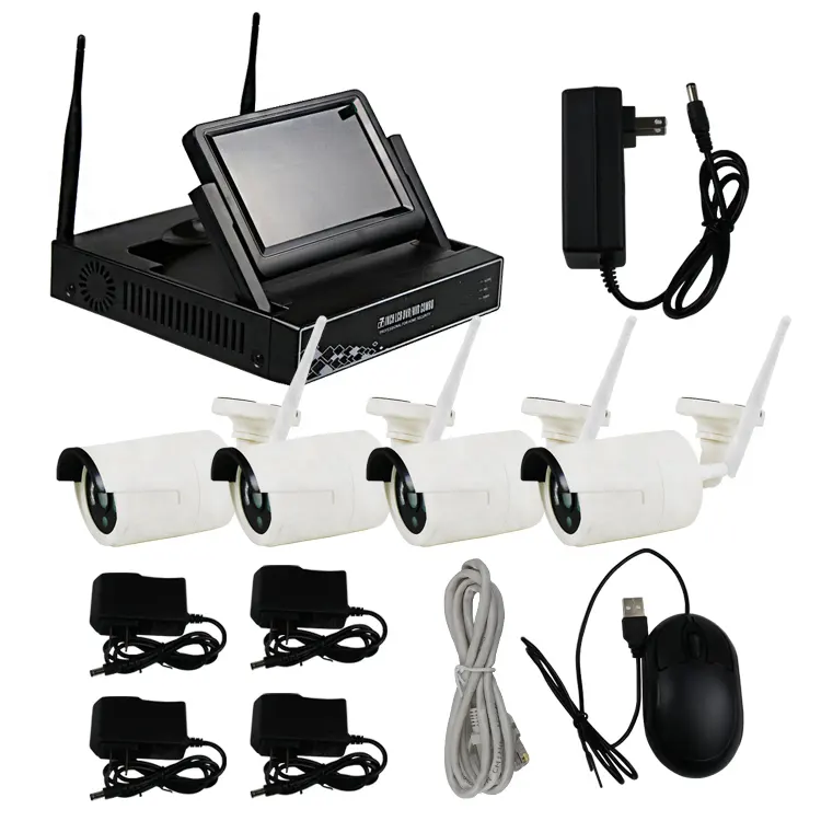 Datuo 4CH 3MP система беспроводных камер 7-дюймовый ЖК-монитор NVR Kit 4 шт. 3MP Wifi CCTV камеры видеонаблюдения