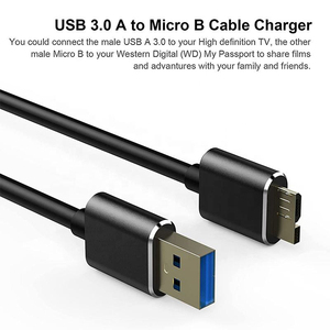 <strong>USB</strong> <strong>3</strong>.<strong>0</strong> <strong>Type</strong> a <strong>Type</strong>-A <strong>USB</strong>-A Male to <strong>USB</strong> Micro B <strong>3</strong>.<strong>0</strong> Micro-B Male Data Sync Charger Cable