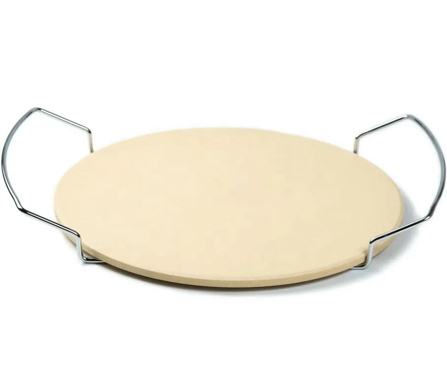 Cordierite Pizza forno pietra cottura Cordierite pietra BBQ Pizza Premium pietra di cottura Cordierite per Pizza forno con strumenti per barbecue