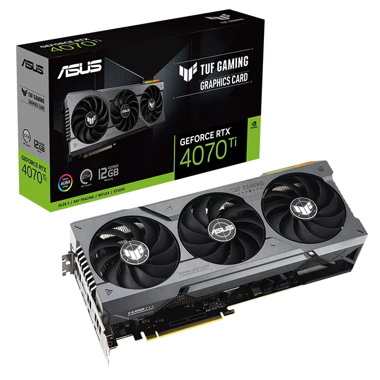 NVIDIA GEFORCE ASUS TUF RTX 4070 TI Kartu Grafis GAMING 12G dengan Memori GDDR6X 12GB Mendukung Motherboard Z790 B760 X670E B650