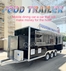 Stree Mobile Kiosk Food Vending Cart Ice Cream BBQ Restaurant Mobile Food Truck Fast Food Trailer for Sale