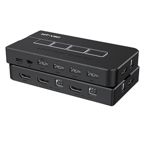 4K 30Hz HDMI KVMスイッチ4ポート4ケーブル、MT-VIKI 4コンピューター1モニター4ポートKVMスイッチHDMI 4 in 1 out、デスクトップコントロール付き - Product Image 2