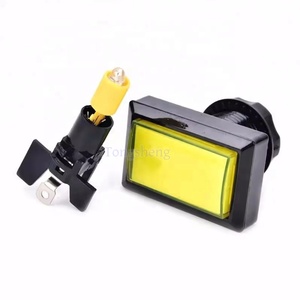 50*33mm Arcade <strong>Rectangular</strong> Straight Edge <strong>Push</strong> <strong>Buttons</strong> Momentary 12V <strong>LED</strong> Illuminated <strong>Push</strong> <strong>Button</strong> Switch - Product Image 3