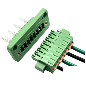 Bloque de terminales de pared 15EDGWB-3.81 con orejas de enchufe de resorte KDM tipo enchufable para brida de armario eléctrico - Product Image 1