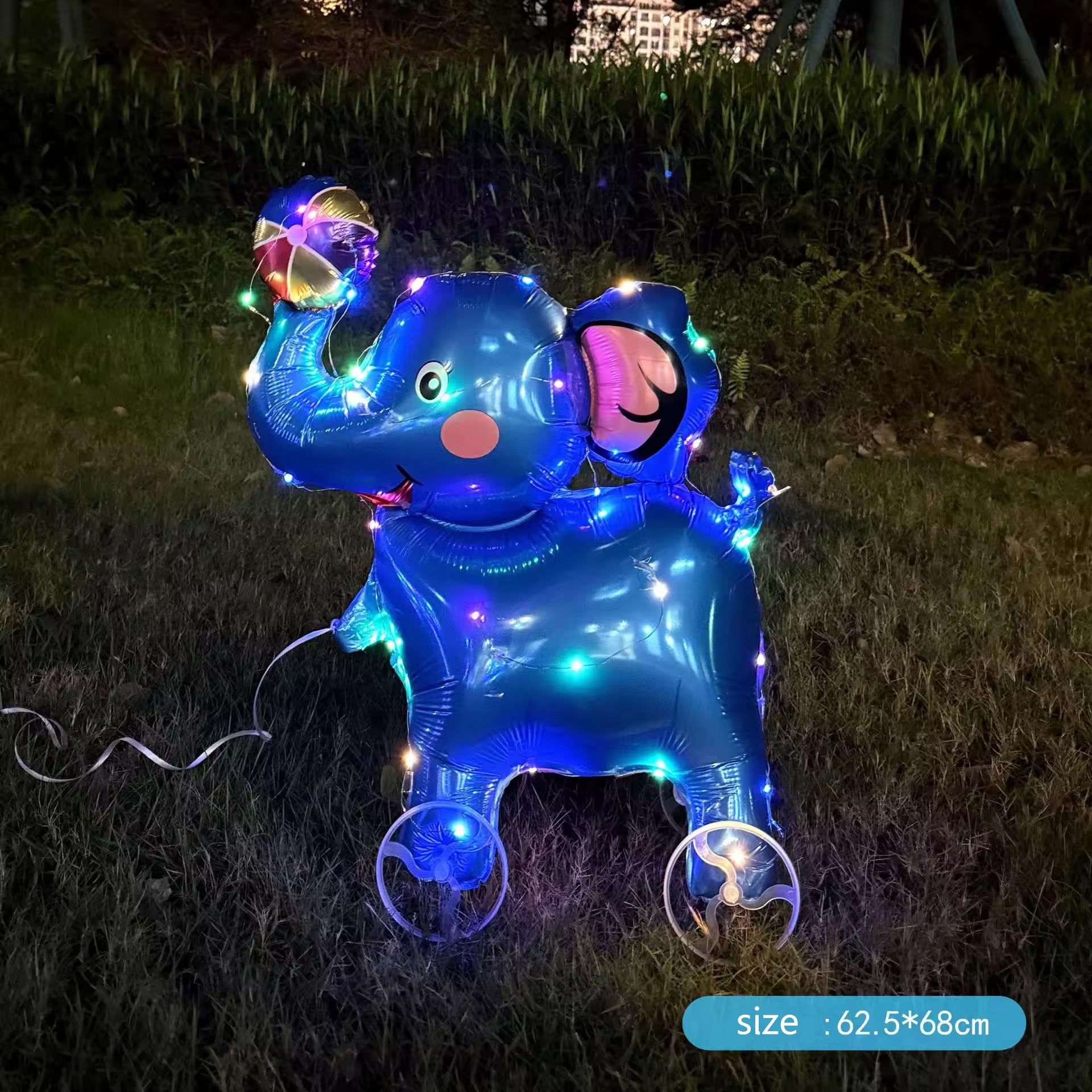 Led Colorful Blue Elephants