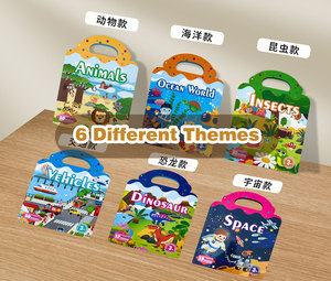 高品质2025设计可洗彩色贴纸书印刷儿童手果冻贴纸书 - Product Image 3