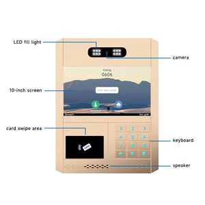 10,1 Zoll 1080P HD Video Smart Door Phone Zwischengesprächssystem mit Fingerabdruck-Sperre und TCP/IP-Sicherheit kompatible intelligente Schlösser