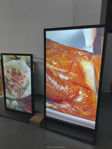 Tekerlekler ile 75 inç tam ekran Kiosk zemin ayakta dijital tabela Totem ekran Totem dijital menü reklam monitör - Product Image 6