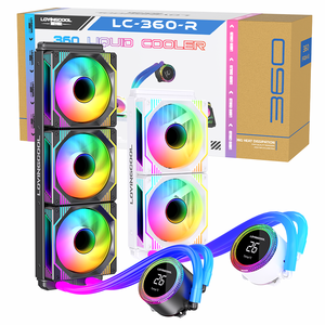 LOVINGCOOL高性能黑色AIO中央处理器冷却器新玩家电脑机箱水冷系统，适用于电脑桌面质量液体 - Product Image 1