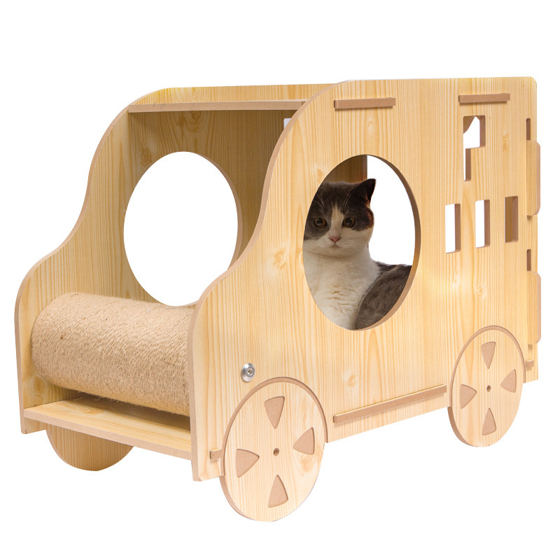 Modello di auto casa per gatti (MDF 12 mm)