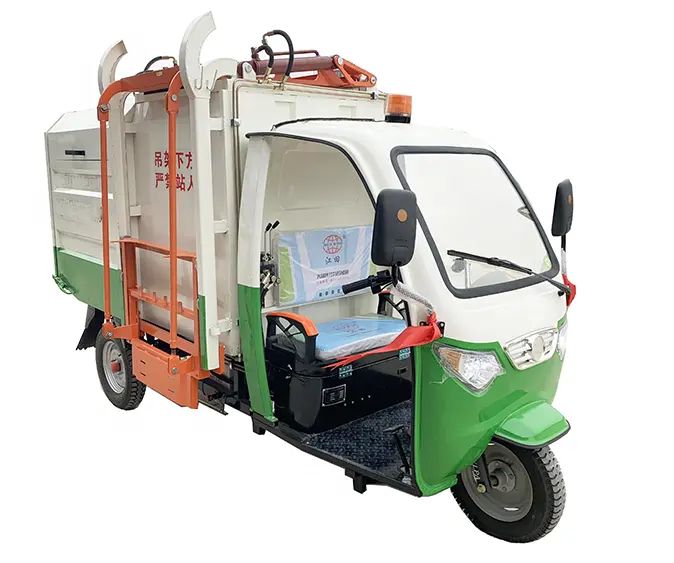 Rated load 1000kg Hydraulic lifting garbage truck/refuse collector tricycle/garbage collection disposal vehicle