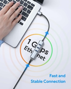 USB 3.0 Gigabit Ethernet Adapter Scheda di Rete con 3 Porte USB 3.0 HUB per PC Desktop e Laptop e Notebook E più - Product Image 3