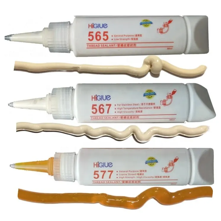 Higlue 565 diş sızdırmazlık macunu sızdırmazlık conta yapıştırıcılar ve sızdırmazlık ürünleri Superglue Metal borular için