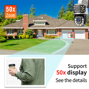 12mp wifi מצלמת IP שלוש עדשה 50x זום ptz מעקב אחר מצלמת אינטרנט מעקב אוטומטי אלחוטי אבטחה אלחוטי מצלמות ccctv