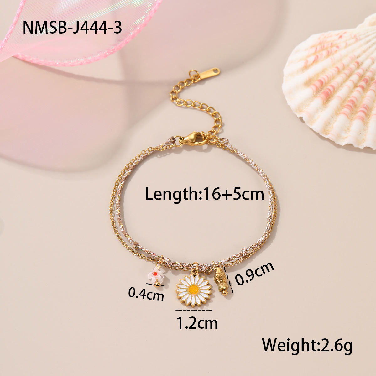 NMSB-J444-3 white bracelet