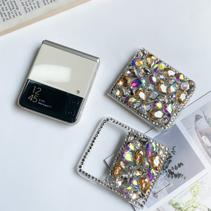เคสโทรศัพท์มือถือแฟชั่นแบบเจาะเต็มหน้าจอสำหรับ Samsung ZFlod7/6/5/4/3เคสพลอยเทียมทำมือสุดหรูฝาครอบป้องกันการตก - Product Image 5