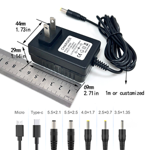 12V 1A电源厂家100% 老化6v 9v 12v 1a 2a交流电源适配器充电器DC 12v Dc插入电源适配器