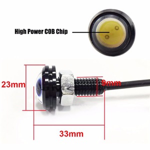 23mmホーキーランプカーデイタイムランニングランプ高輝度防水<span class=keywords><strong>LED</strong></span>リバースライトカーグリルデコレーション