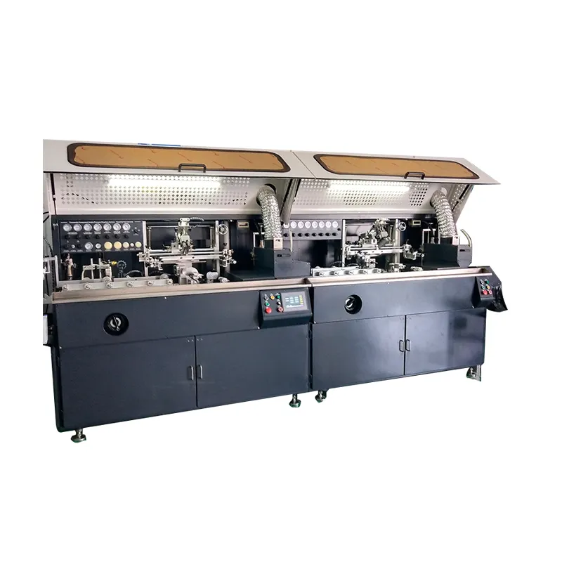 Máquina de serigrafía de cilindro oscilante completamente automática con prensa de pantalla plana automática con alta velocidad y alta precisión