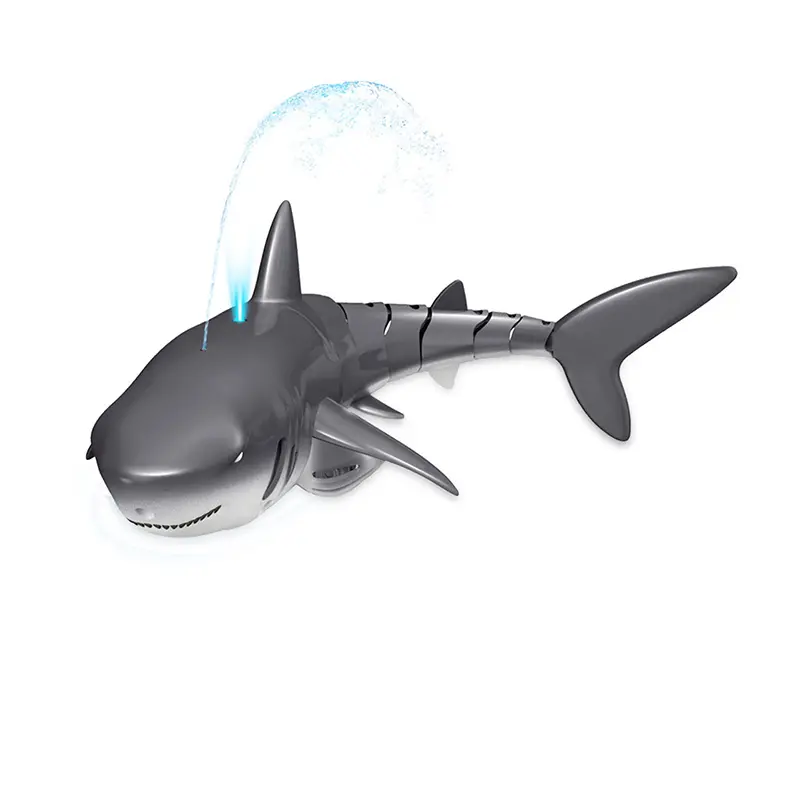 2.4G télécommande jouant à l'eau requin baleine eau balançant poisson avec lumières salle de bain pour enfants jouant à l'eau jouets