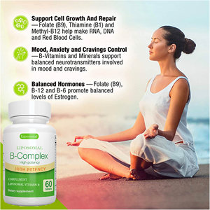 Vitamina <span class=keywords><strong>B</strong></span> Complexo lipossómica 9 Alta Resistência <span class=keywords><strong>B</strong></span> Vitaminas por Cápsula Softgel <span class=keywords><strong>Super</strong></span> Absorção & Colina lipossoma Vitamina do Complexo <span class=keywords><strong>B</strong></span> - Product Image 3