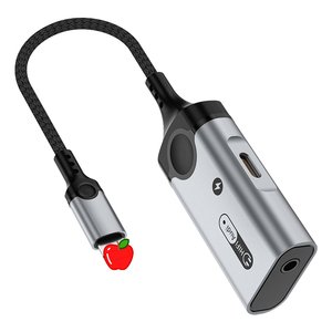 适用于iPhone耳机适配器和充电2合1照明至插孔3.5毫米耳机适配器辅助音频充电器分离器转换器 - Product Image 1