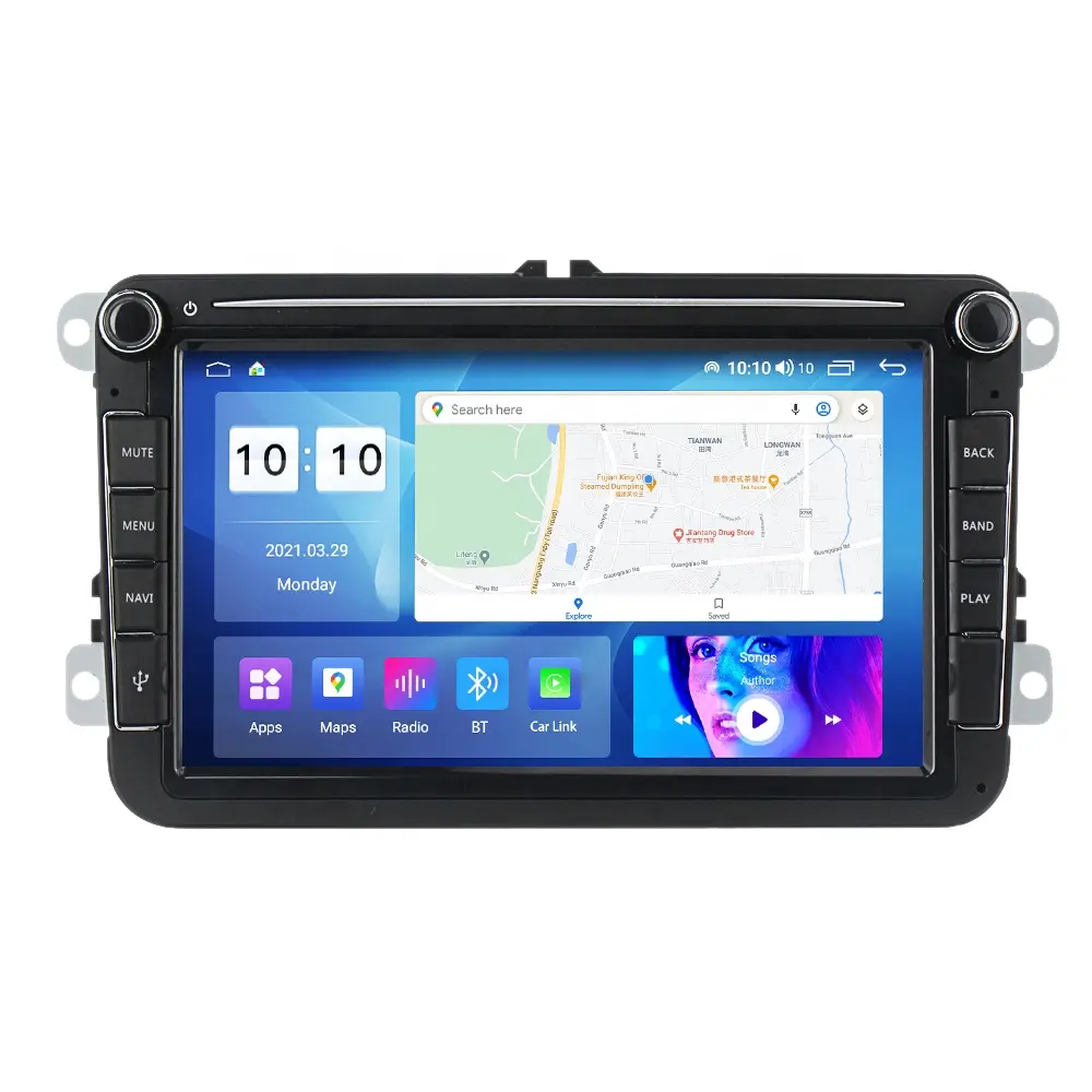 MEKEDE araba radyo için 8 inç VW/Volkswagen/Golf/Passat/b7/b6/Skoda/koltuk/Octavia/Polo/Tiguan DVD GPS Navi Player Stereo IPS Android