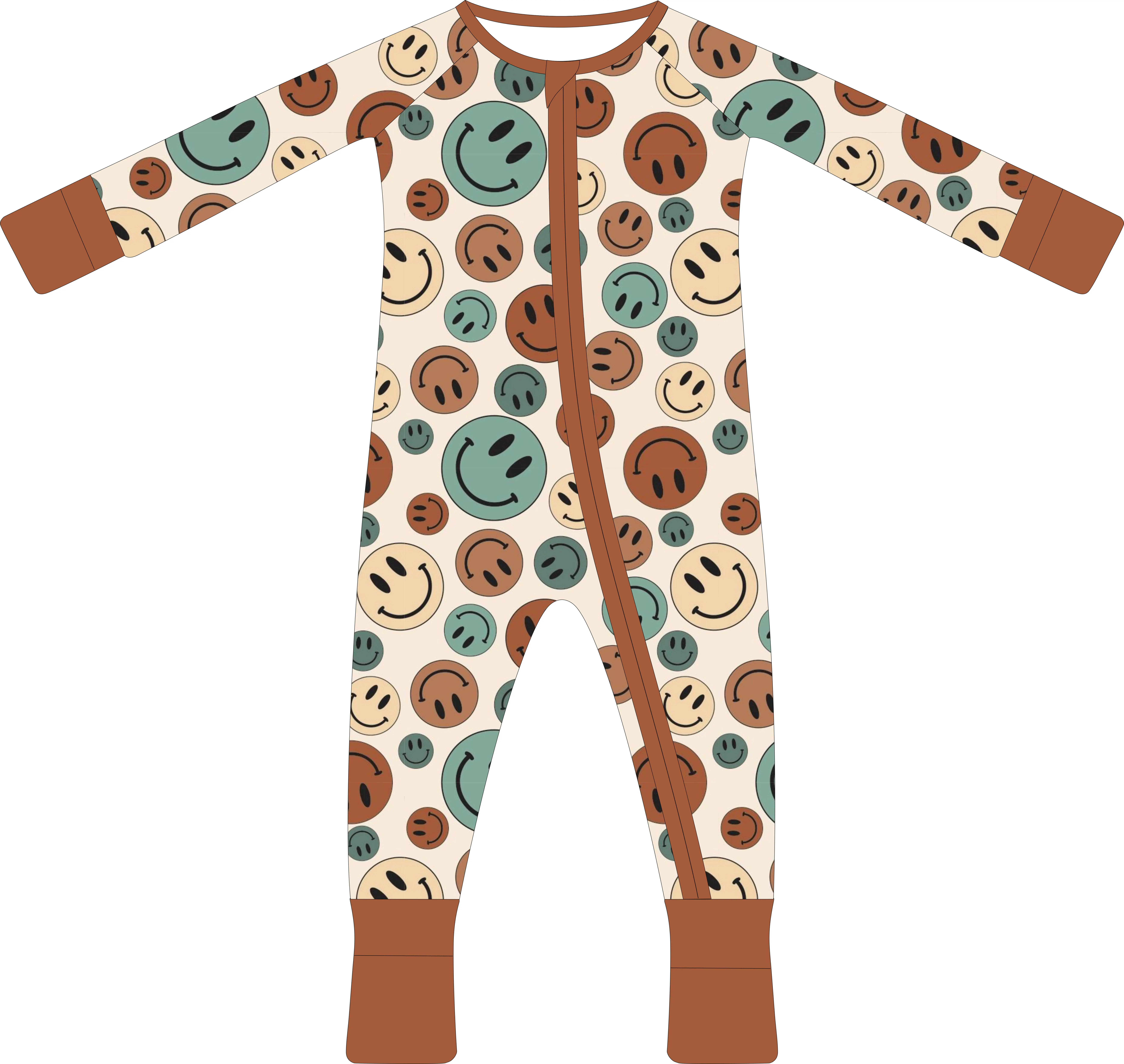 Impresión personalizada bebé infantil orgánico 95% bambú 5% Spandex Onesie mamelucos ropa niño chico pijamas ropa de dormir para bebé
