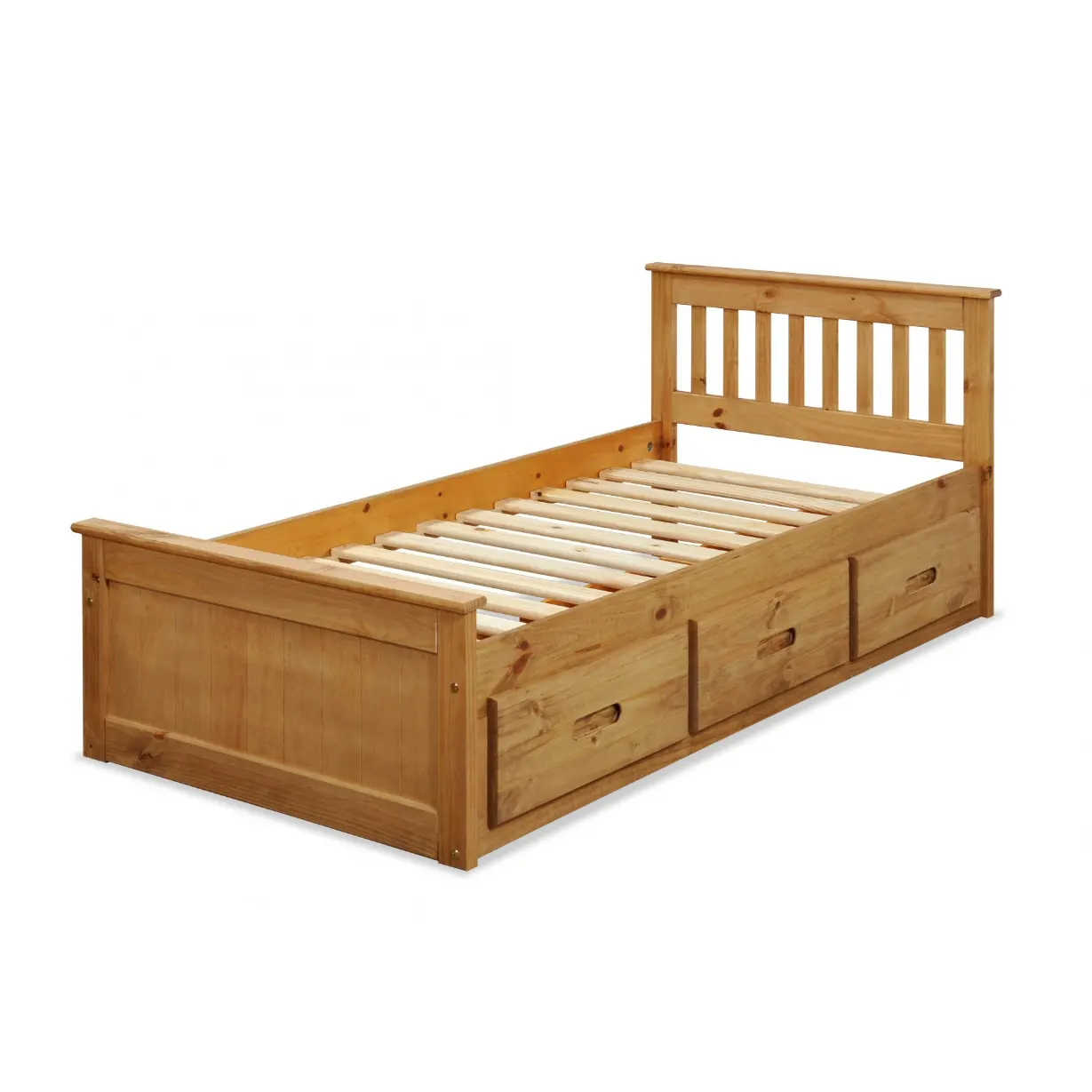 Cama de madeira sólida, cama com gavetas pull-out personalizada de boa qualidade, cama infantil para quarto de crianças, cama de armazenamento robusto