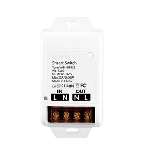 Tuya Wifi Modules Smart Home Switch Module 6600W 30A Ac 85-250v <strong>Input</strong> <strong>Output</strong> on off Module Smartlife App Voice Control