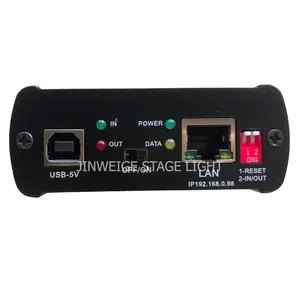 Artnet контроллер DMX ;1 x Вход Ethernet, 2 x выход DMX; 1024 CH светодиодный контроллер для светодиодных сценических огней - Product Image 5