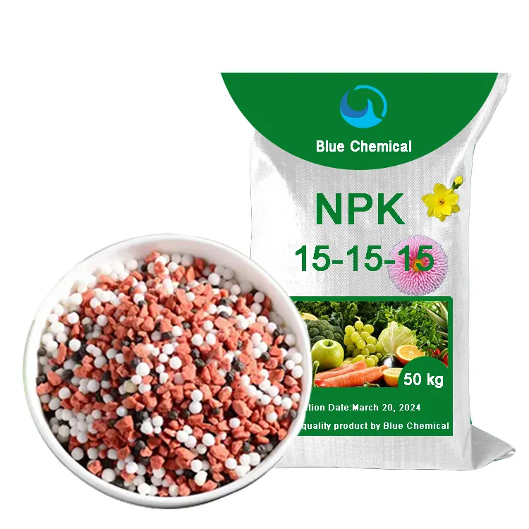 Price Pink Color NPK Water Soluble NPK Fertilizer 15 15 15 for Agriculture