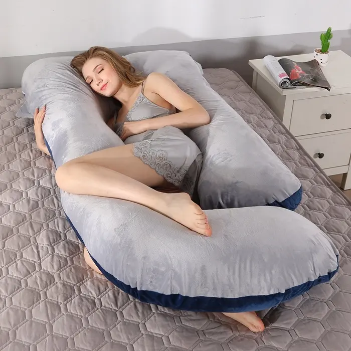 Super Soft Velvet Pregnancy Body Pillow Pregnant Woman Maternity Pillow