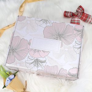 豪华礼品粉盒送货可回收内衣布盒小企业包装邮件盒 - Product Image 2