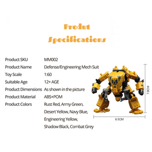 定制批发高品质比例模型套件塑料装配机器人和坦克模型套件 - Product Image 2