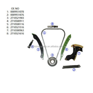 Mercedes Benz M271.820.860 yeni motor için araba parçaları otomotiv aksesuarları zamanlama zinciri kiti C250 0009931876 250 2710521903