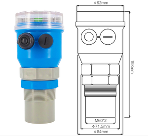 Trasmettitore di livello del liquido del sensore di livello dell'acqua ad ultrasuoni RS485 Modbus 20m senza contatto con Display LCD - Product Image 6