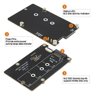 ДСП Geekworm X1002 Pcie M.2 Nvme Ssd плата для Raspberry Pi 5 совместим с M.2 NVMe SSDs быстрая передача данных - Product Image 2