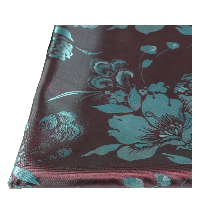 Luxo brilhante brocado cetim tecido estilo étnico padrão personalizado tecelagem tecido jacquard