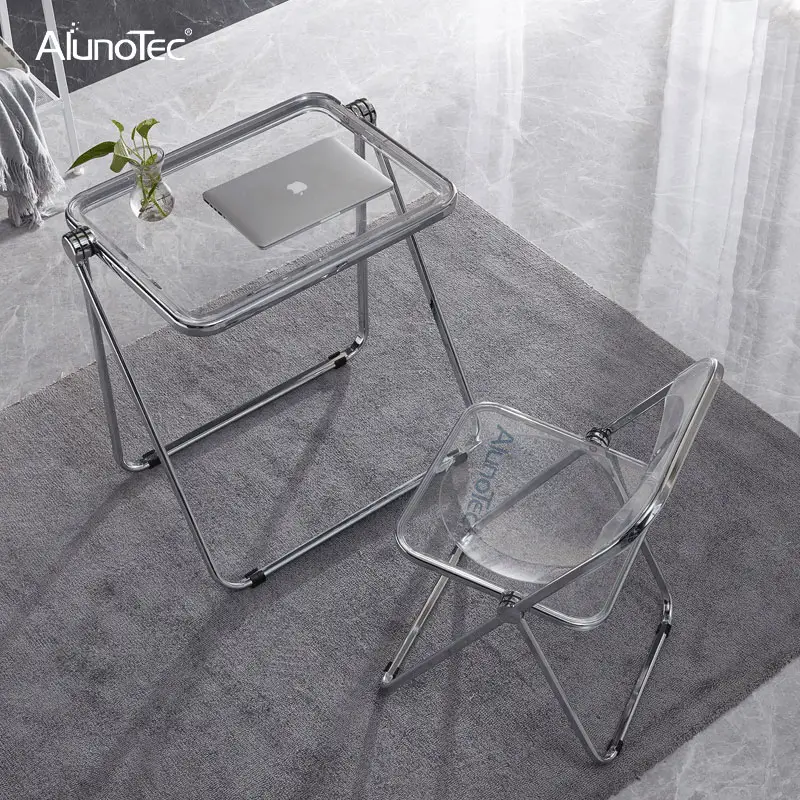 Italienische Design möbel Platone Klapp schreibtisch Couch tisch aus Chrom und Kunststoff