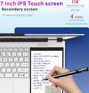 Venta caliente de doble pantalla táctil Notebook PC 15,6 pulgadas + 7,2 pulgadas 2 Monitor Ips 1920*1080 Rgb Teclado retroiluminado Tipo C Laptop - Product Image 5