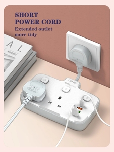 LDNIO SK2492独立开关短线2插座 + 3 PD & QC USB端口20w最大电源板英国 - Product Image 4