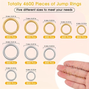 4600Pcs/box <strong>Silver</strong> and Gold <strong>Jump</strong> <strong>Rings</strong> With <strong>Open</strong>/Close Tools for Jewelry Making and Necklace Repair (Assorted Sizes) - Product Image 6