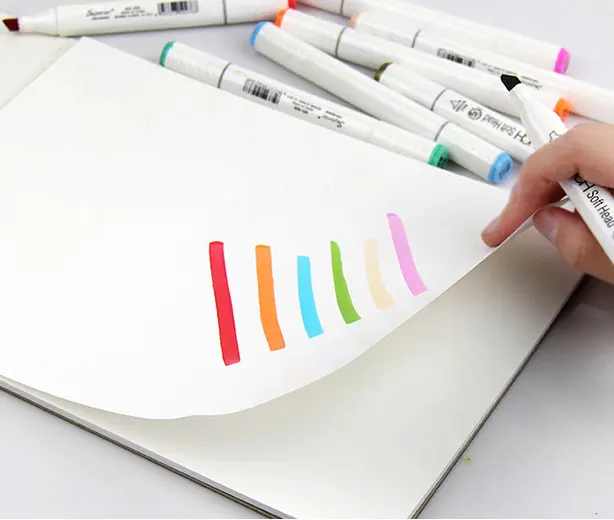 Hoge Kwaliteit Bleed Proof Marker Pennen Schilderen Papier Pad Boek Zuurvrij Glad Oppervlak Lijm Gebonden Ideaal Voor Mengen