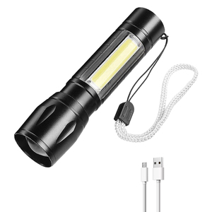 Xinsite sạc USB LED <span class=keywords><strong>Torch</strong></span> không thấm nước ABS Túi đèn pin với clip cho trường hợp khẩn cấp ngoài trời & cắm trại - Product Image 1