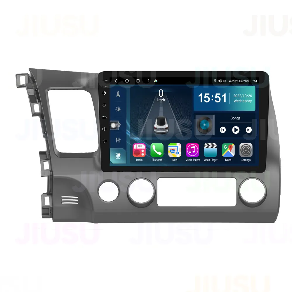 Android 12 Radio de coche sistema Multimedia de 10 pulgadas REPRODUCTOR DE DvD de coche para Honda Civic 2008-2011 pantalla táctil estéreo de coche Carplay DSP GPS