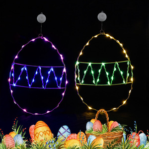 LED yeni paskalya emme lamba şenlikli işık parti alışveriş merkezi pencere dekorasyonu emme lamba hediye LED paskalya yumurta şekilli işıklar - Product Image 1