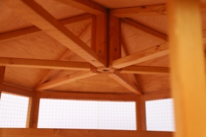 XPT017 <span class=keywords><strong>Cage</strong></span> moderne en bois pour animaux de compagnie <span class=keywords><strong>Cage</strong></span> à oiseaux de couleur naturelle pour maison de ferme extérieure - Product Image 4