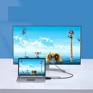 Nuevo adaptador HDTV a Displayport con cable de alimentación USB2.0 Adaptador 4K 30Hz HD a ordenador de juegos DP con cable de pantalla